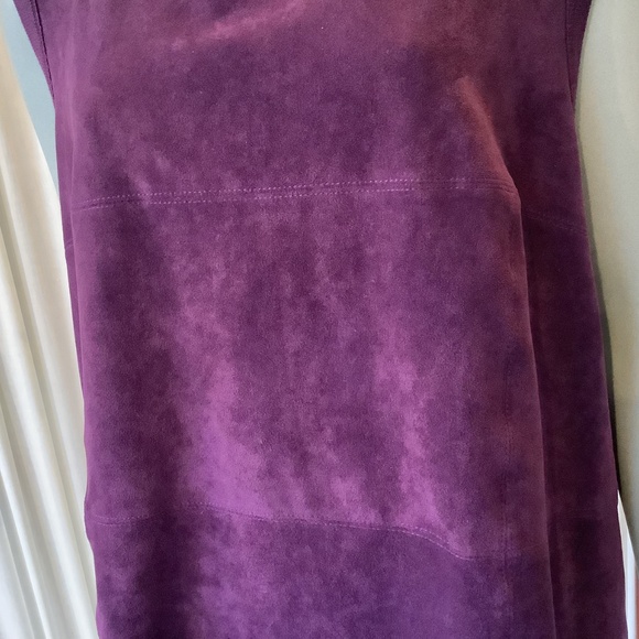 Calvin Klein Women's Knit & Faux Suede Open Cardigan & Matching Shell Purple 2X - Picture 6 of 11